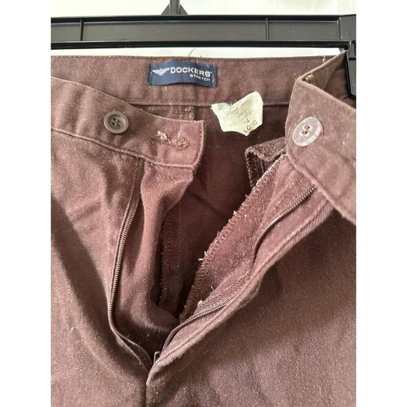 Dockers Stretch women’s size 14 long brown pants - Picture 4 of 8
